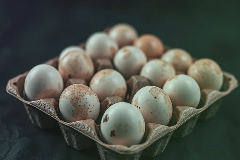 Embalagem de 50 ovos de codorna